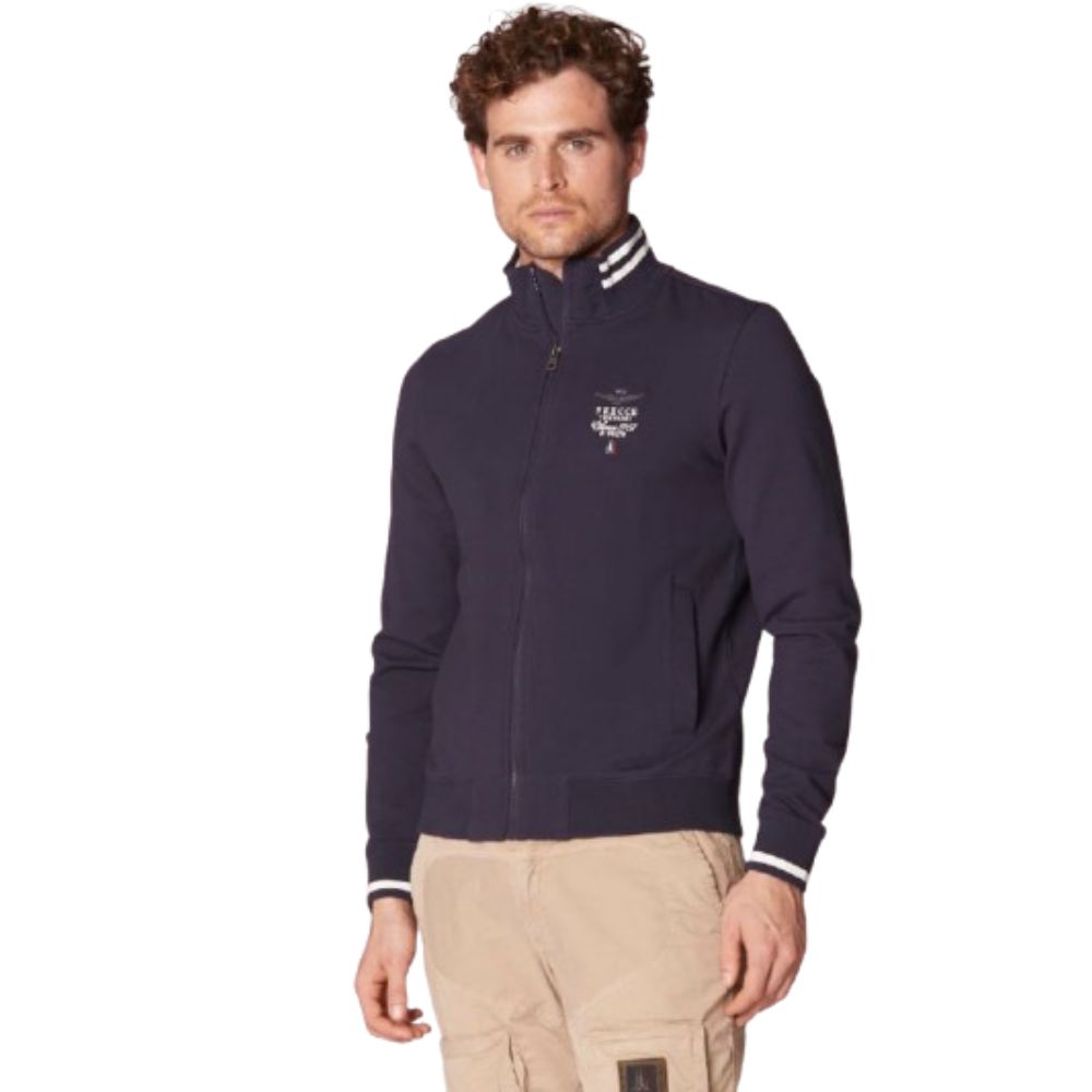 AERONAUTICA FULL ZIP SWEATSHIRT MEN NAVY BLUE